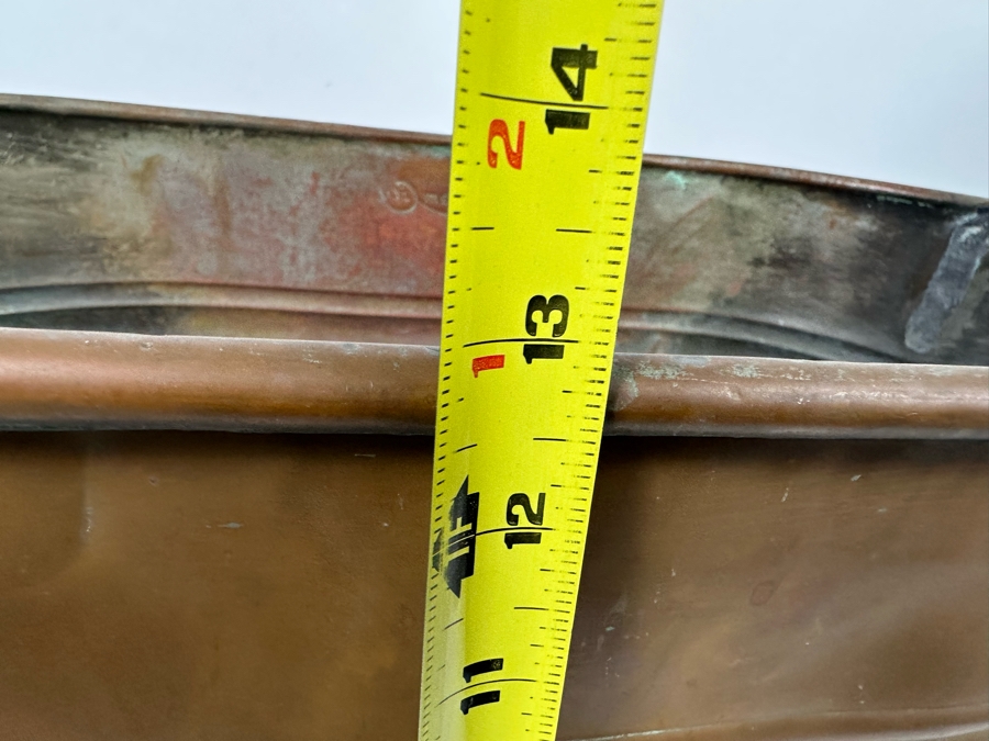Vintage Cream City Handled Copper Boiler Wash Tub 26W X 13D X 13H [Photo 11]