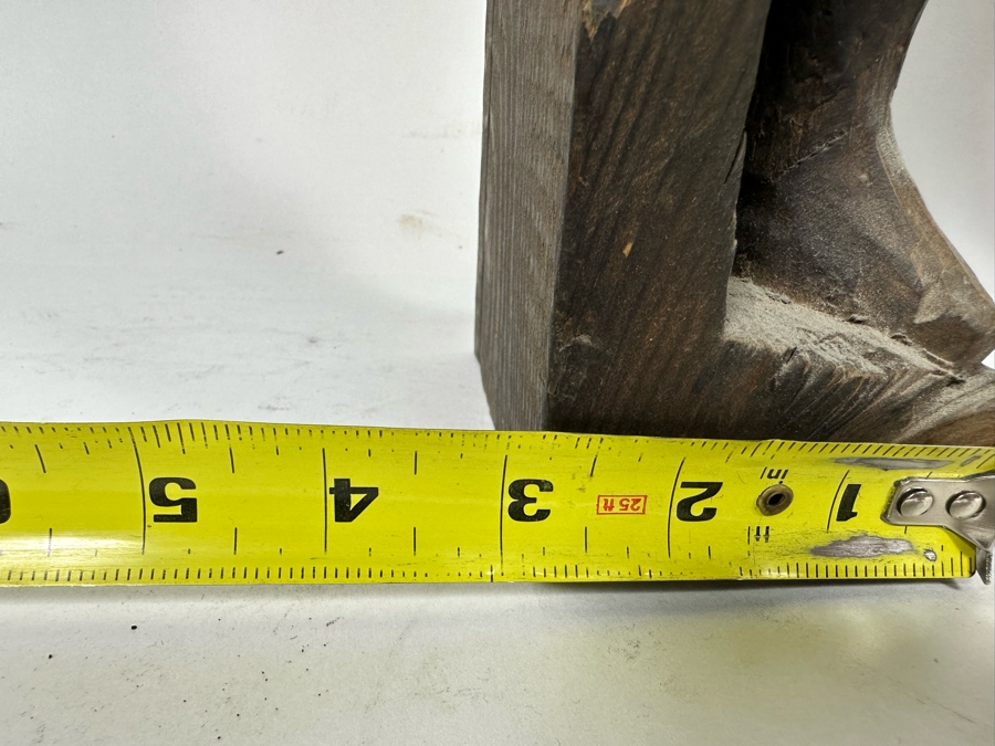 Pair Of Vintage Wooden Carved Sculptures 4.5W X 3D X 20.5H [Photo 12]