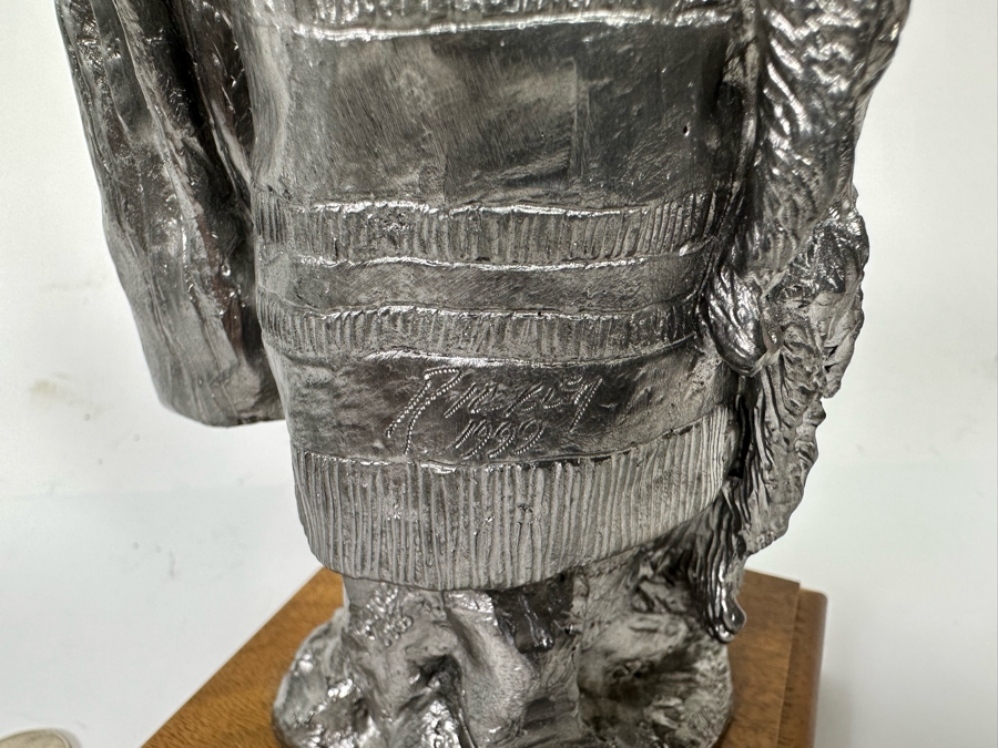 Michael Ricker Pewter Sculpture Titled Chief Joseph C. 1840-1904 Signed Ricker 1999 9.5H [Photo 9]