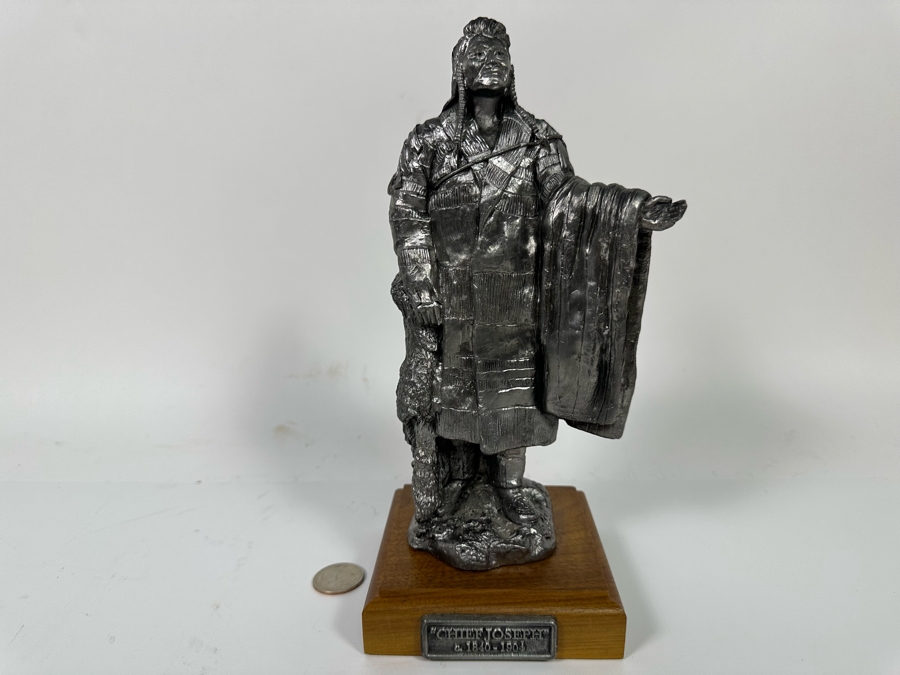 Michael Ricker Pewter Sculpture Titled Chief Joseph C. 1840-1904 Signed Ricker 1999 9.5H [Photo 2]