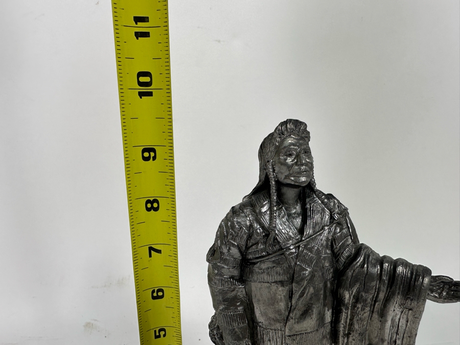 Michael Ricker Pewter Sculpture Titled Chief Joseph C. 1840-1904 Signed Ricker 1999 9.5H [Photo 12]