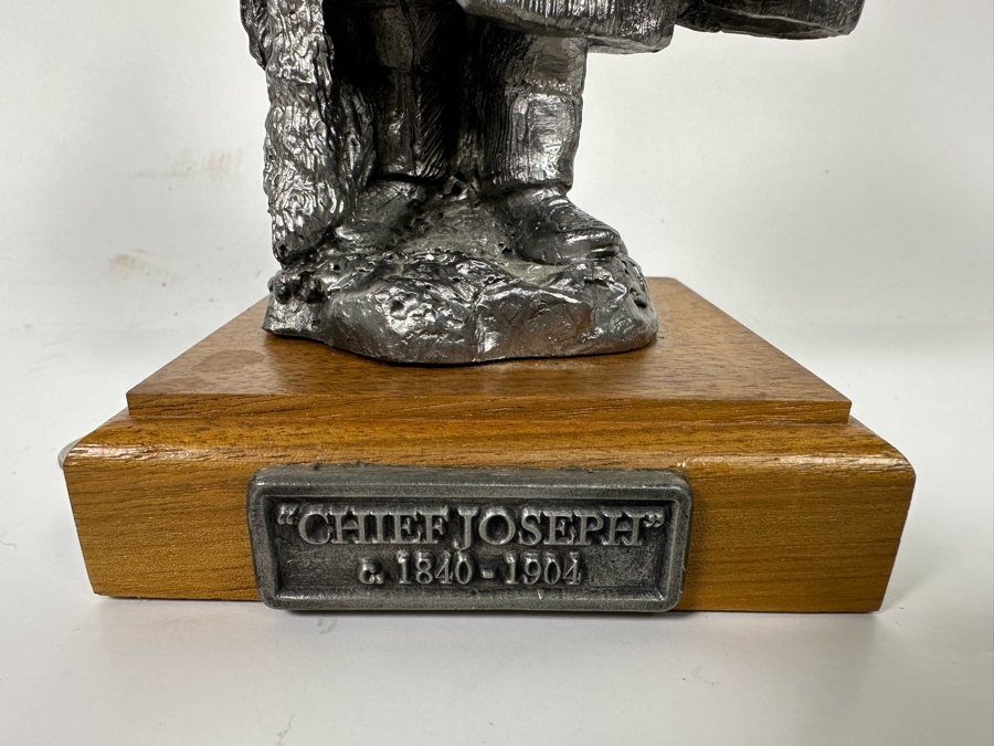 Michael Ricker Pewter Sculpture Titled Chief Joseph C. 1840-1904 Signed Ricker 1999 9.5H [Photo 6]