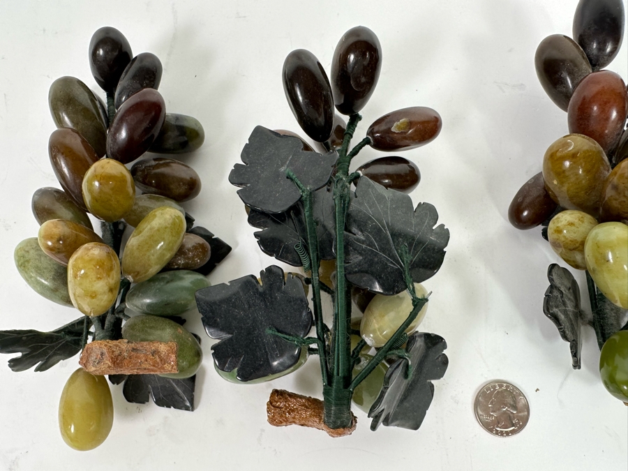 Set Of Four Jade Fruit Grape Clusters (One Not Pictured In Main Photo) [Photo 10]