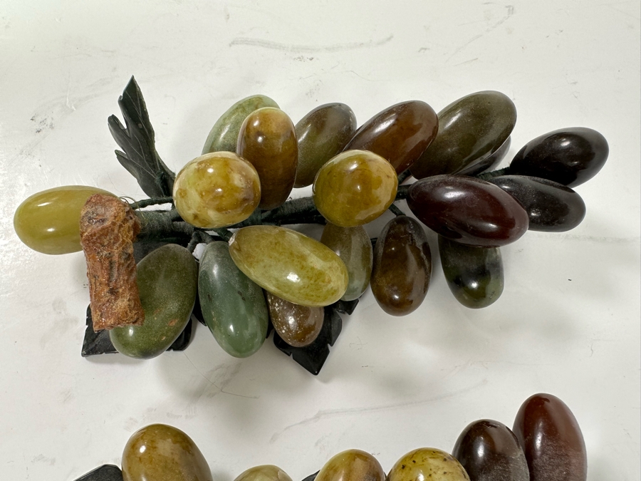 Set Of Four Jade Fruit Grape Clusters (One Not Pictured In Main Photo) [Photo 8]