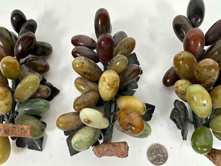 Set Of Four Jade Fruit Grape Clusters (One Not Pictured In Main Photo) [Photo 7]
