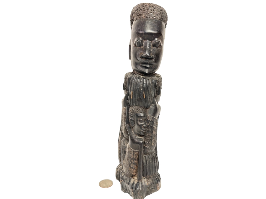 Vintage African Carved Wood Sculpture 12H [Photo 1]