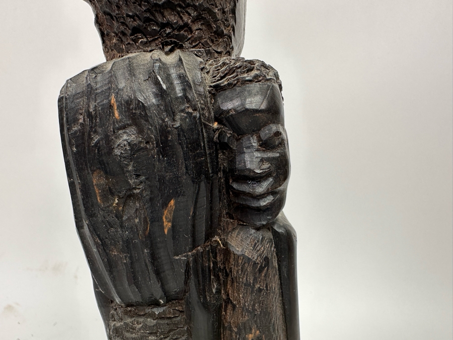 Vintage African Carved Wood Sculpture 12H [Photo 15]