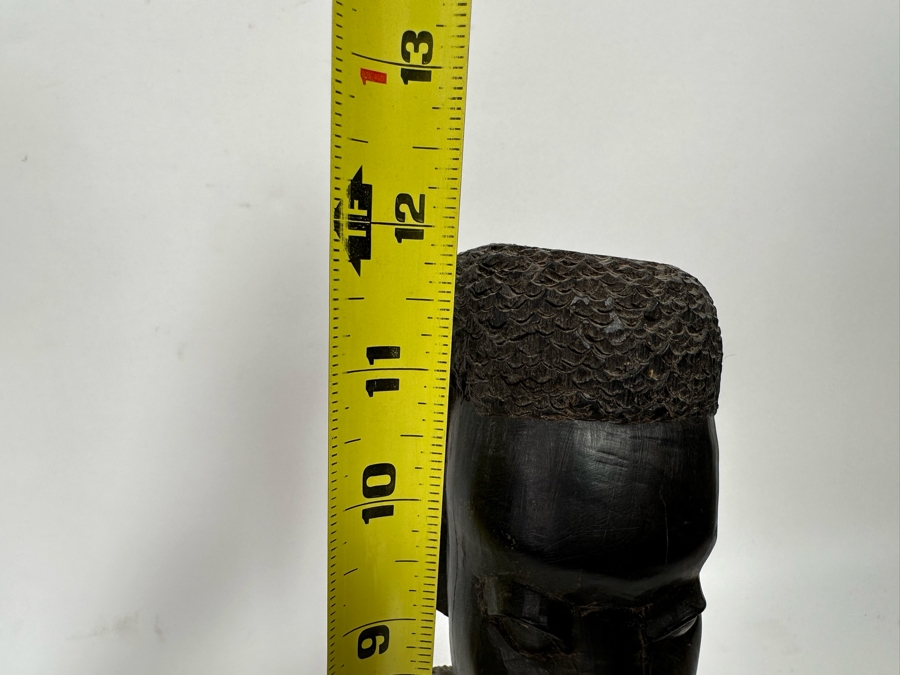 Vintage African Carved Wood Sculpture 12H [Photo 17]