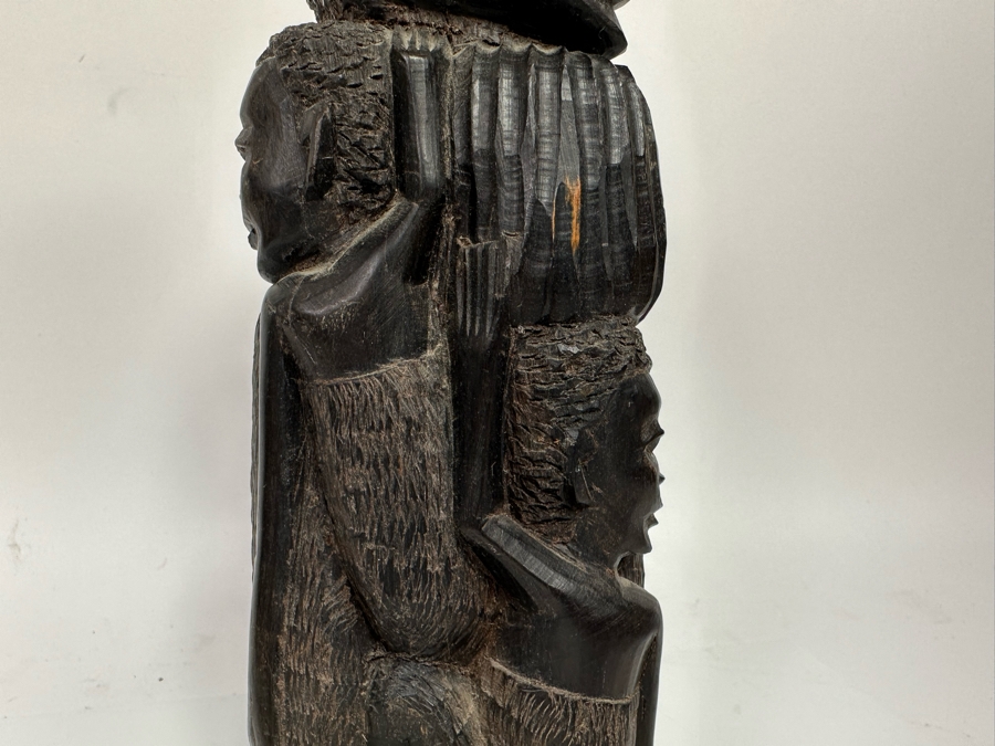 Vintage African Carved Wood Sculpture 12H [Photo 6]