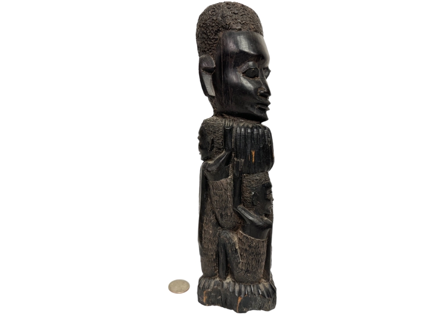 Vintage African Carved Wood Sculpture 12H [Photo 2]
