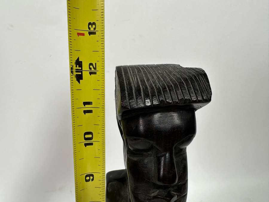 Vintage Carved Wooden Sculpture 12H [Photo 14]