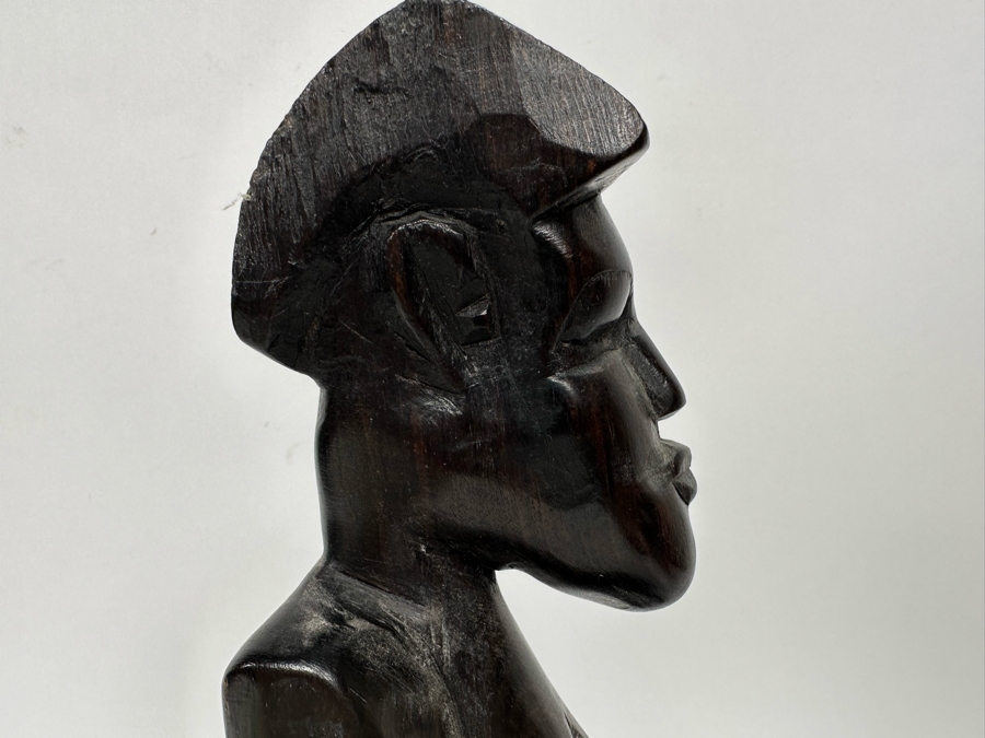 Vintage Carved Wooden Sculpture 12H [Photo 9]