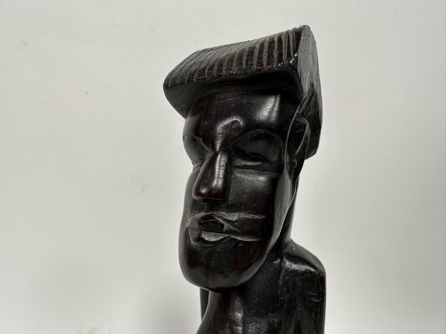 Vintage Carved Wooden Sculpture 12H [Photo 12]