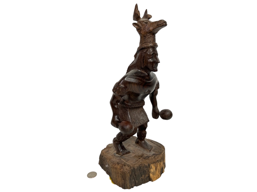 Carved Ironwood Sculpture From Mexico 16H
