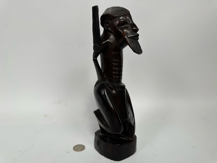 Vintage Carved Wooden Sculpture 11H [Photo 2]