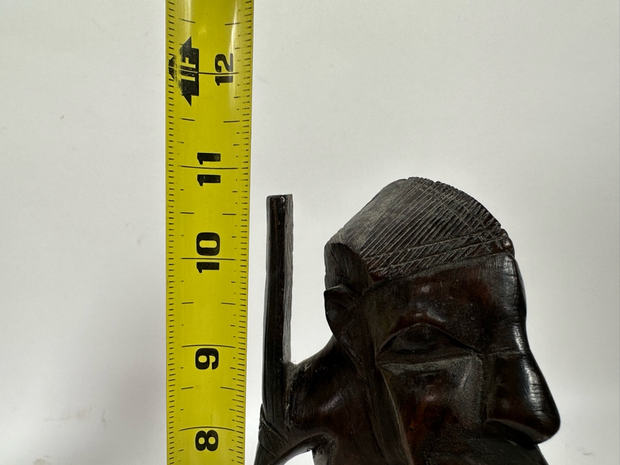 Vintage Carved Wooden Sculpture 11H [Photo 13]