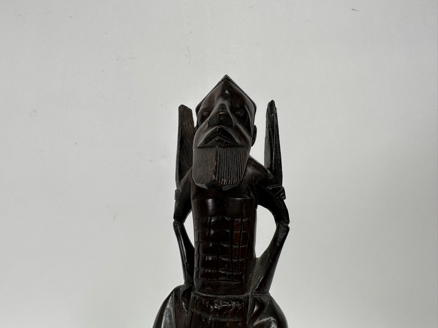 Vintage Carved Wooden Sculpture 11H [Photo 11]