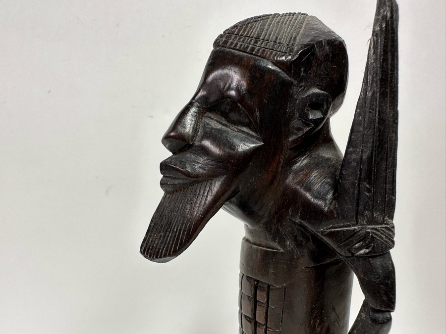 Vintage Carved Wooden Sculpture 11H [Photo 9]