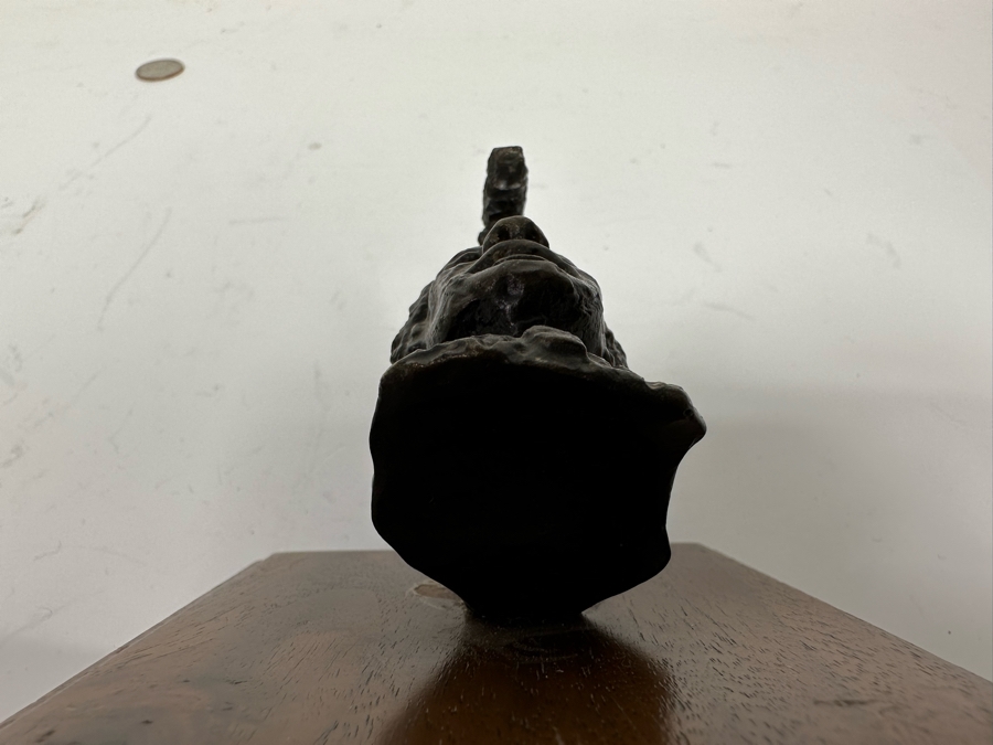 Paul Crites Limited Edition Bronze Bust Sculpture Mounted On Small Wooden Plaque Number 16/30 1978 3.5 X 3.5 [Photo 12]