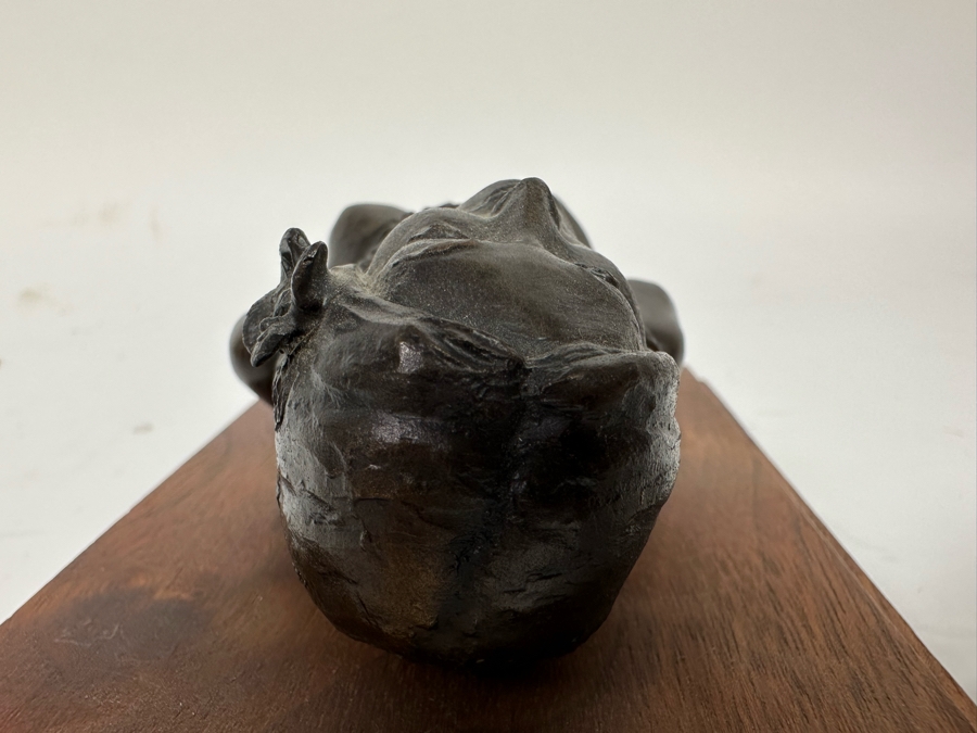 Ralph Crawford Limited Edition Bronze Bust Of Hawaiian Girl 20/100 Vintage 1979 Mounted On Small Wooden Plaque 3H [Photo 10]