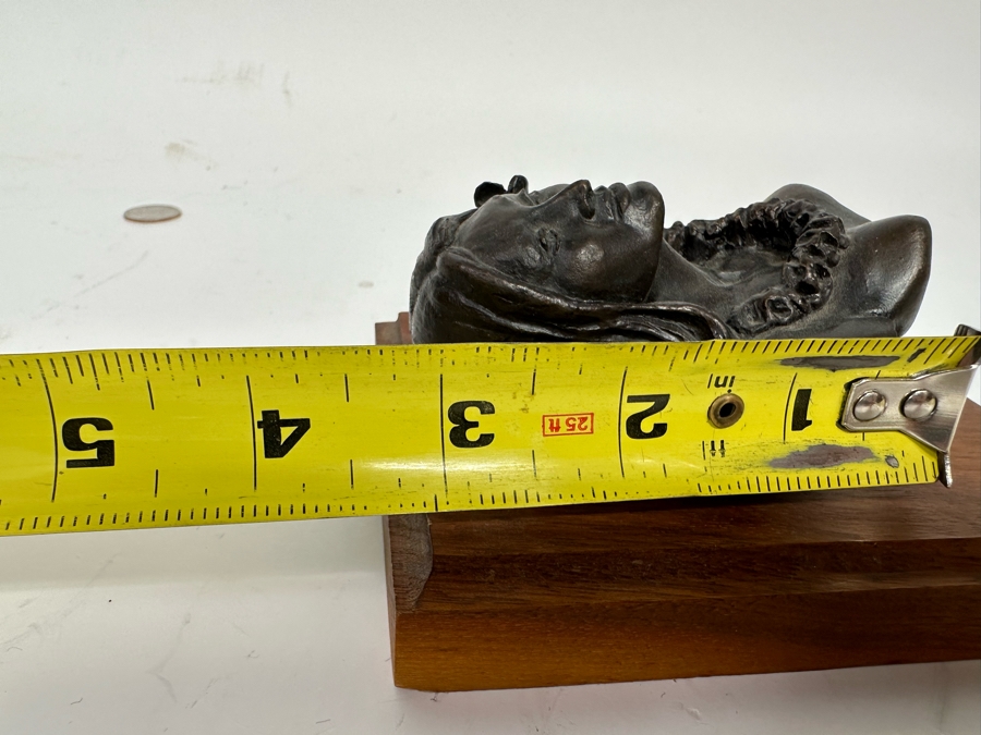 Ralph Crawford Limited Edition Bronze Bust Of Hawaiian Girl 20/100 Vintage 1979 Mounted On Small Wooden Plaque 3H [Photo 11]