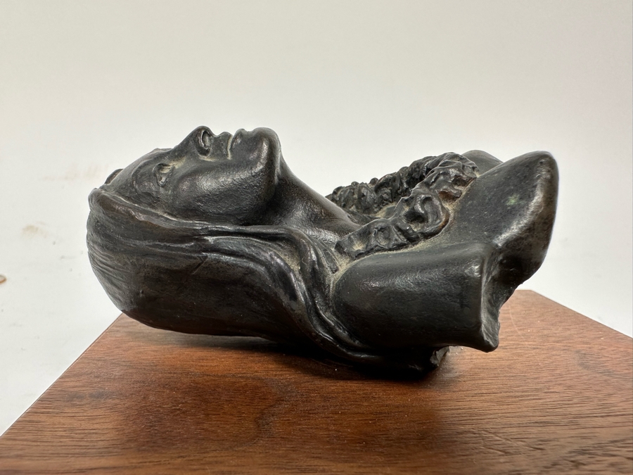 Ralph Crawford Limited Edition Bronze Bust Of Hawaiian Girl 41/100 Vintage 1979 Mounted On Small Wooden Plaque 3H [Photo 9]