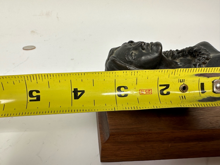 Ralph Crawford Limited Edition Bronze Bust Of Hawaiian Girl 41/100 Vintage 1979 Mounted On Small Wooden Plaque 3H [Photo 12]