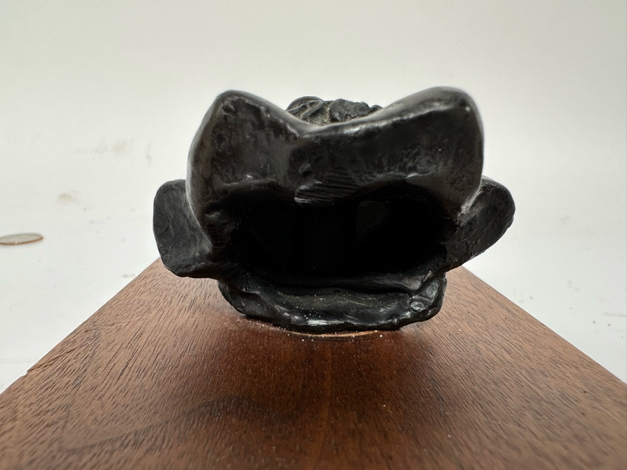 Ralph Crawford Limited Edition Bronze Bust Of Hawaiian Girl 41/100 Vintage 1979 Mounted On Small Wooden Plaque 3H [Photo 11]