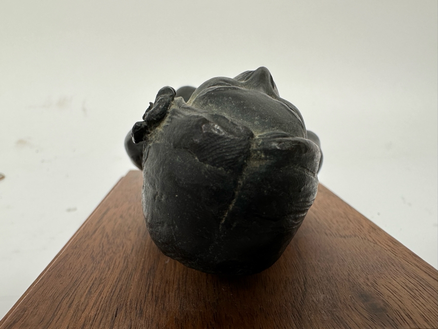 Ralph Crawford Limited Edition Bronze Bust Of Hawaiian Girl 41/100 Vintage 1979 Mounted On Small Wooden Plaque 3H [Photo 10]