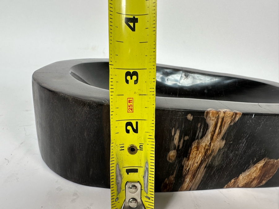 Polished Fossilized Petrified Wooden Bowl 9.5W X 6.5D X  2.25H [Photo 10]