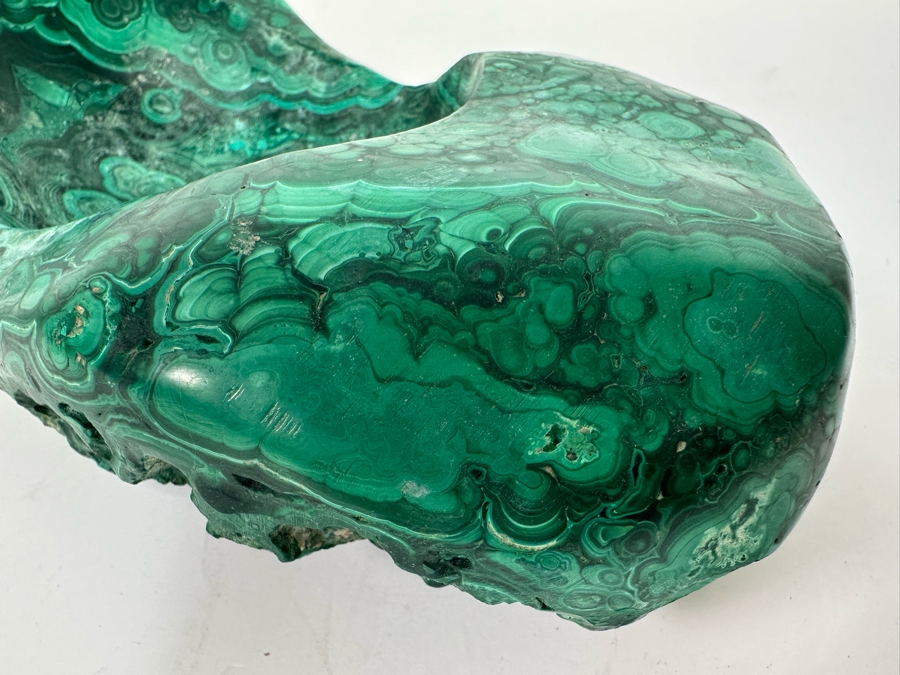 Organic Malachite Stone Trinket Bowl 10W X 6D X 3.25H [Photo 7]