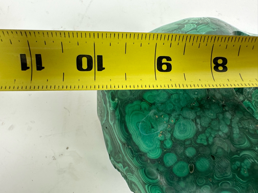Organic Malachite Stone Trinket Bowl 10W X 6D X 3.25H [Photo 14]