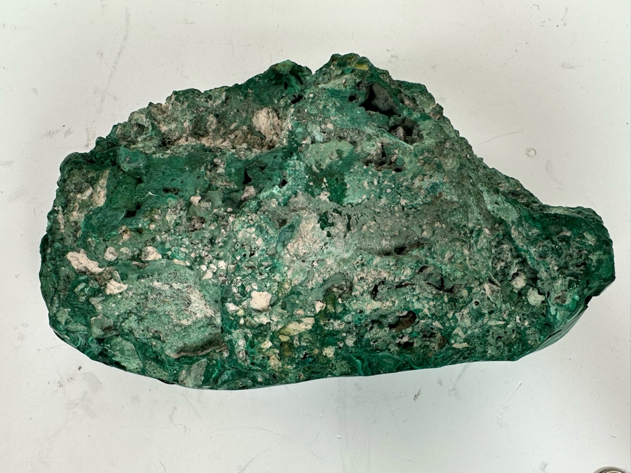 Organic Malachite Stone Trinket Bowl 10W X 6D X 3.25H [Photo 13]