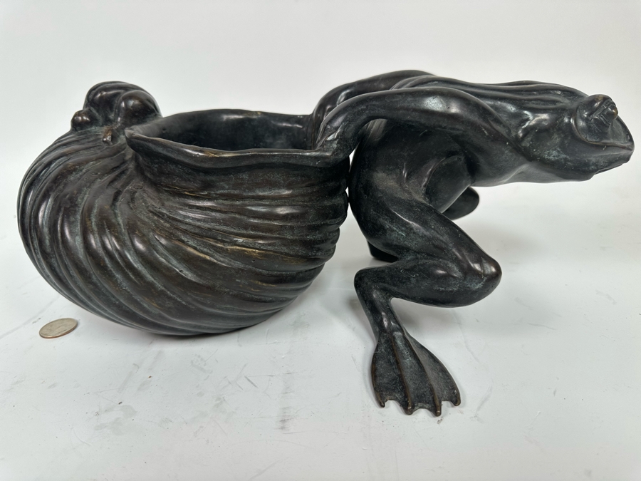 Bronze Frog Planter 15W X 8D X 6.5H [Photo 2]