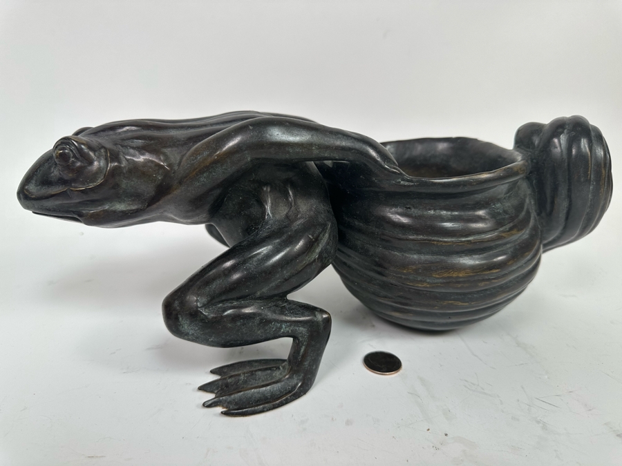 Bronze Frog Planter 15W X 8D X 6.5H [Photo 9]