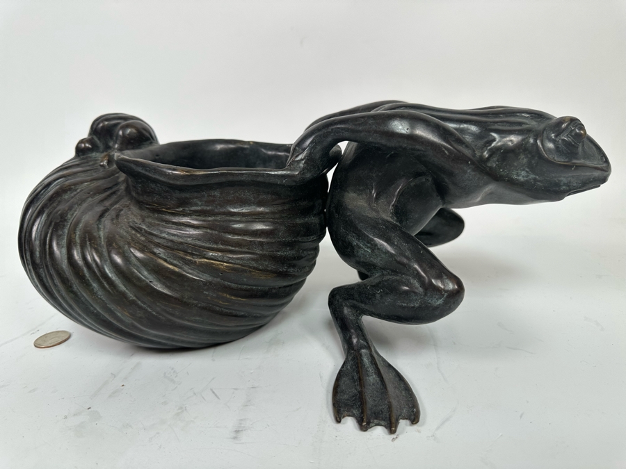 Bronze Frog Planter 15W X 8D X 6.5H [Photo 3]