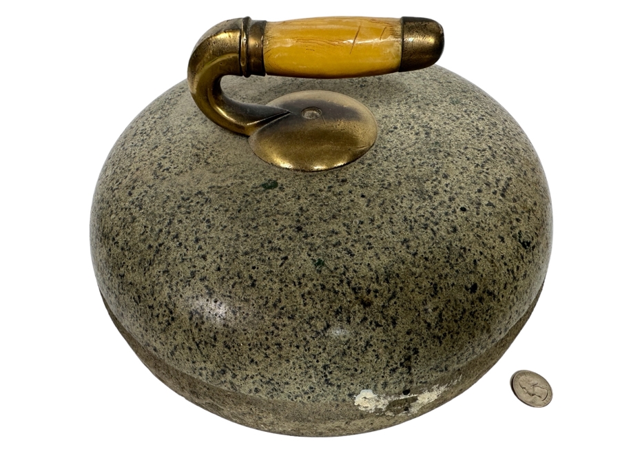 Vintage Granite Curling Stone 10W X 8H