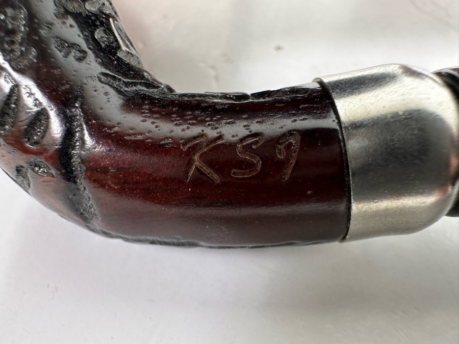 Pair Of Carved Smoking Pipes With Stands [Photo 8]