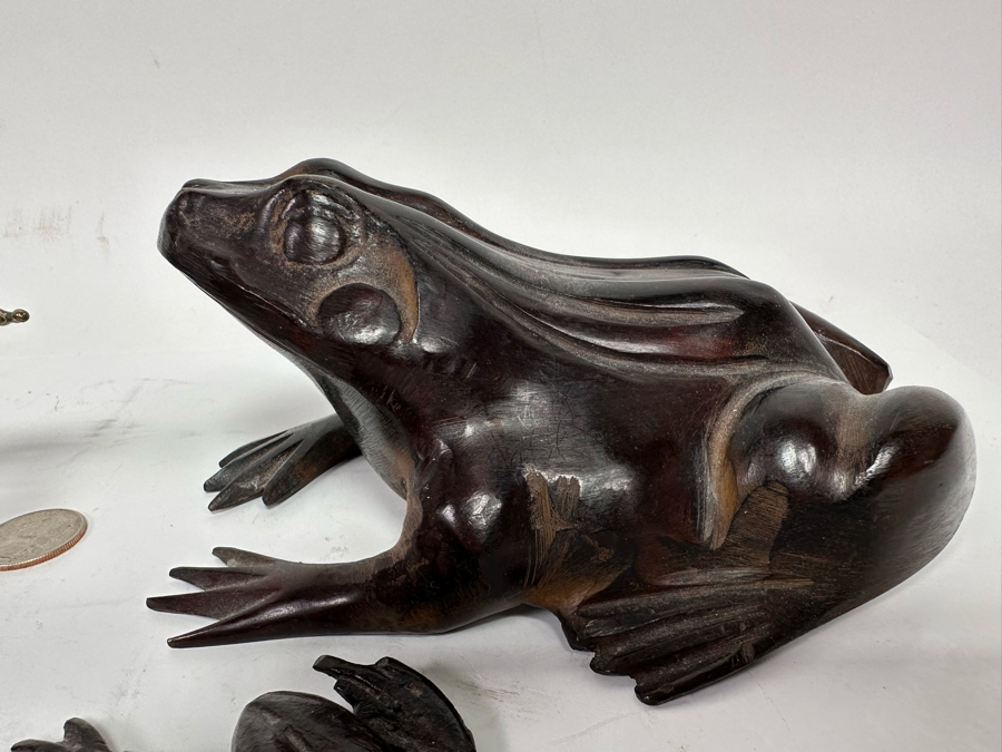 Collection Of Bronze/Brass Frogs Several Artist Signed [Photo 5]