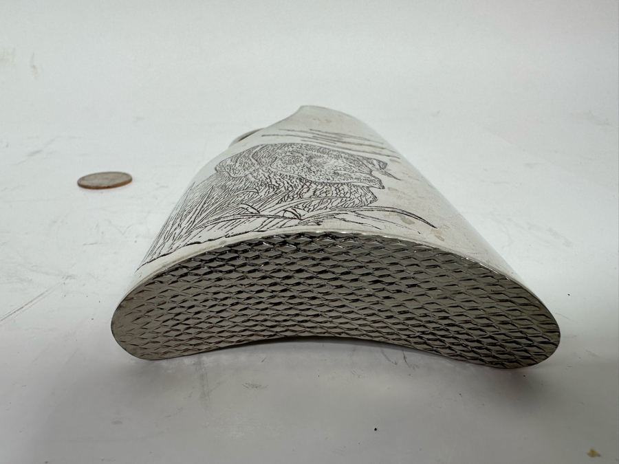 Flask In Shape Of Gun English Pewter Made In Sheffield England 6oz 7 X 3.5 [Photo 11]