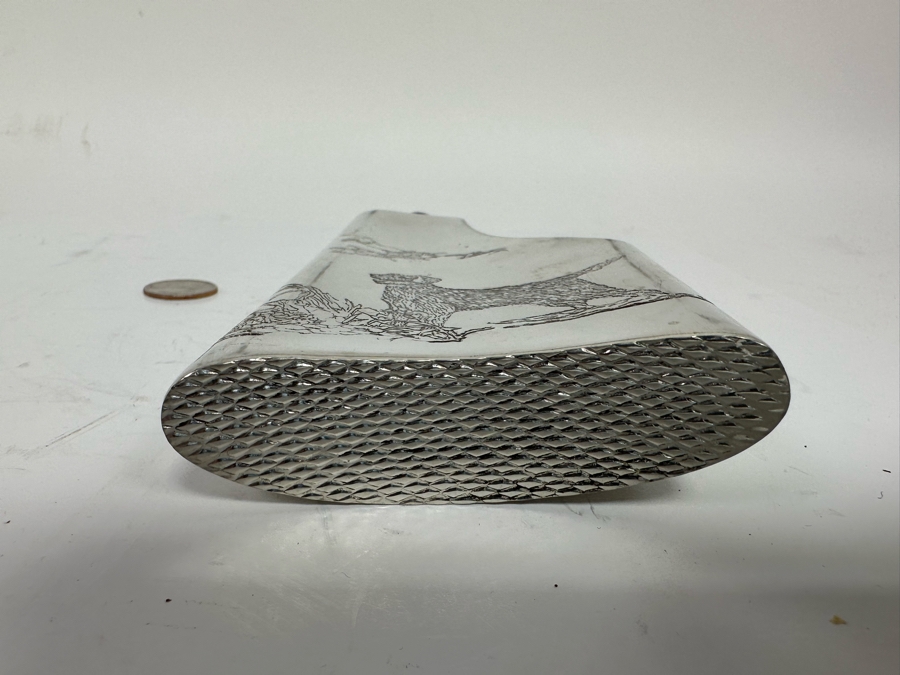 Flask In Shape Of Gun English Pewter Made In Sheffield England 6oz 7 X 3.5 [Photo 10]