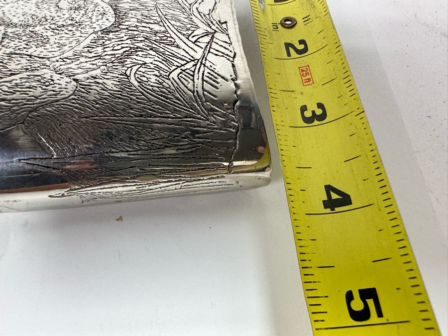 Flask In Shape Of Gun English Pewter Made In Sheffield England 6oz 7 X 3.5 [Photo 13]