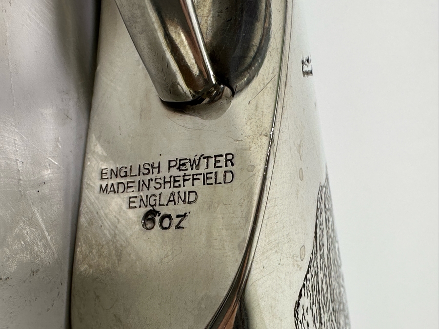 Flask In Shape Of Gun English Pewter Made In Sheffield England 6oz 7 X 3.5 [Photo 6]