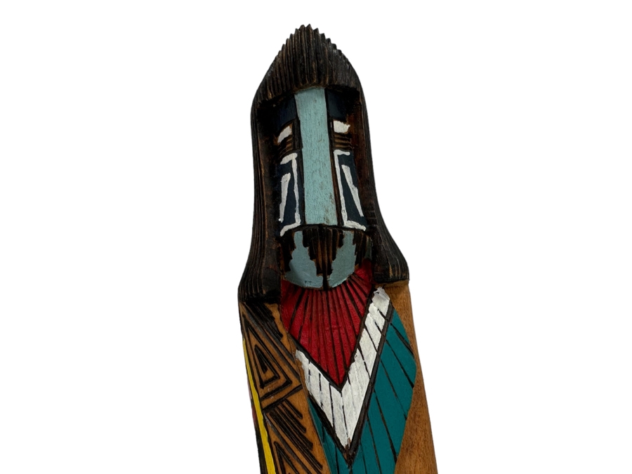 Ray Guy Shalako Kachina Handmade Wooden Signed On Bottom Tall 32H [Photo 4]