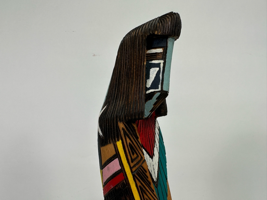 Ray Guy Shalako Kachina Handmade Wooden Signed On Bottom Tall 32H [Photo 8]