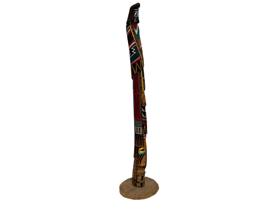 Ray Guy Shalako Kachina Handmade Wooden Signed On Bottom Tall 32H [Photo 3]