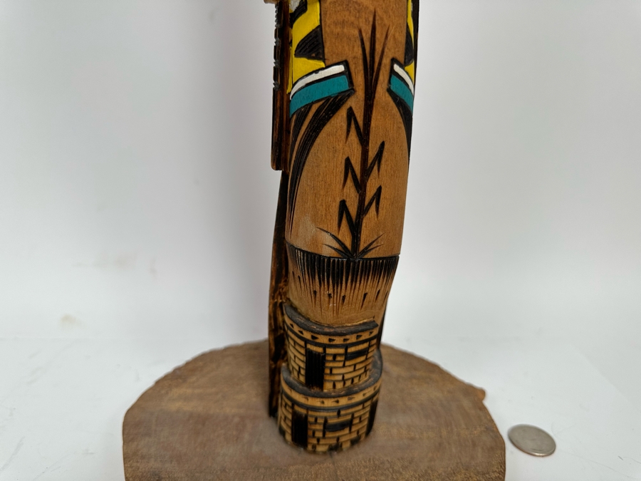 Ray Guy Shalako Kachina Handmade Wooden Signed On Bottom Tall 32H [Photo 9]
