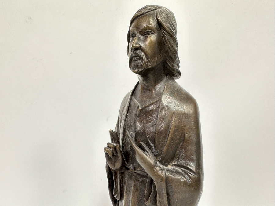 Vintage Bronze Sculpture Of Saint John The Baptist 123H [Photo 10]