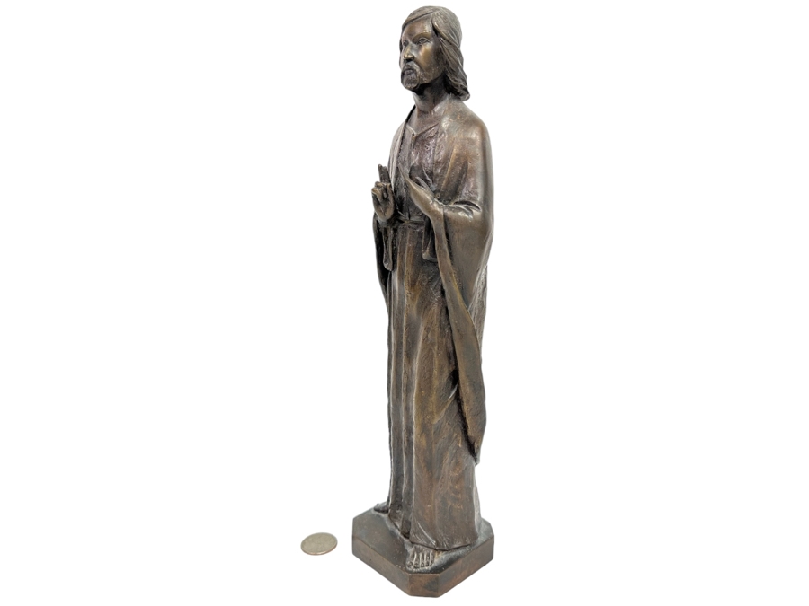 Vintage Bronze Sculpture Of Saint John The Baptist 123H [Photo 1]
