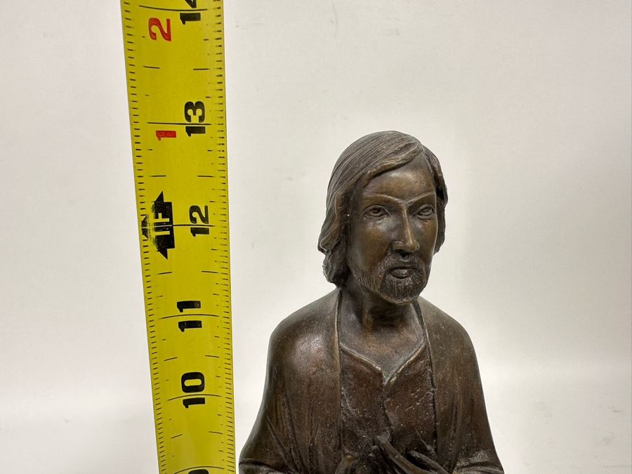 Vintage Bronze Sculpture Of Saint John The Baptist 123H [Photo 13]